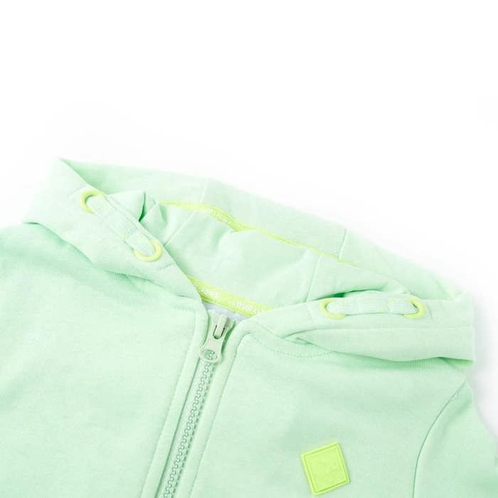 Bright Green Zip-up Hoodie for Children 92/104/116/128/140
