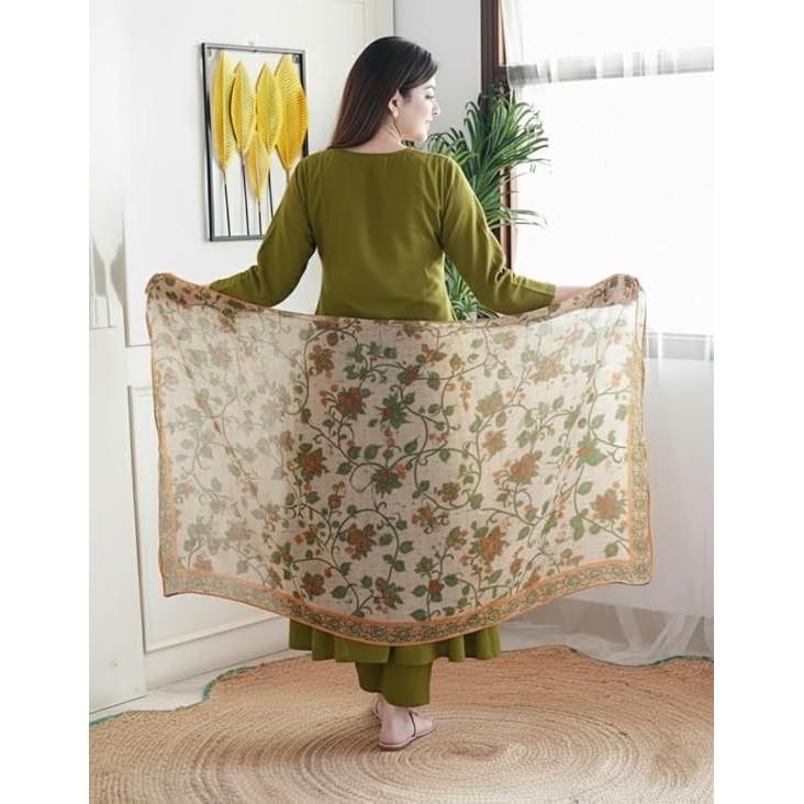 Indian Women Designer Salwar Kameez Bollywood Ethnic Kurti Pant Dupatta Set