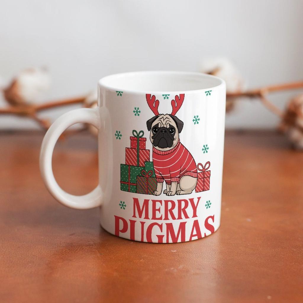 1 Stück 11oz blanke Keramiktasse, beidseitig bedruckte Trinktasse, Premium-Keramikkörper, glänzend glatte Haptik, perfekt für Küchen- oder Bürogetränke