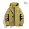 Mens Waterproof Windproof Hiking Jacket With Hood Outdoor Sport Casual Lightweight Shell Coat Fall