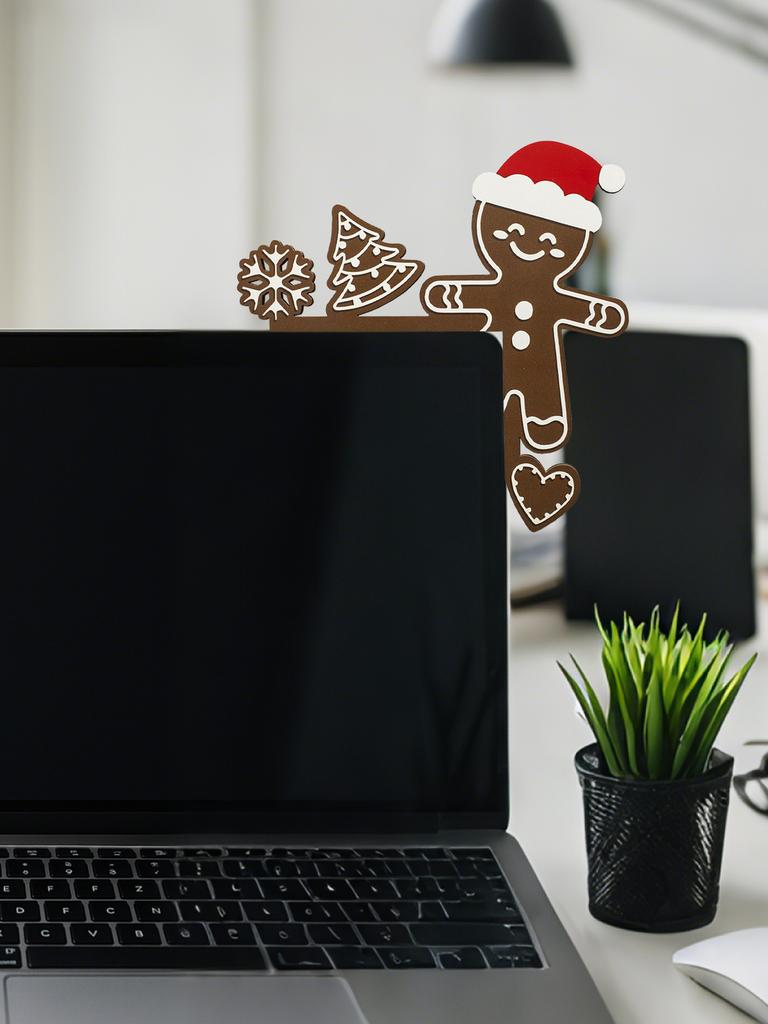 Weihnachts Lebkuchenmann Tür Eckdeko Weihnachtsmannmütze Schneeflocke Weihnachtsbaum Herz Design Hängeornament für Zuhause Türrahmen Geschenk