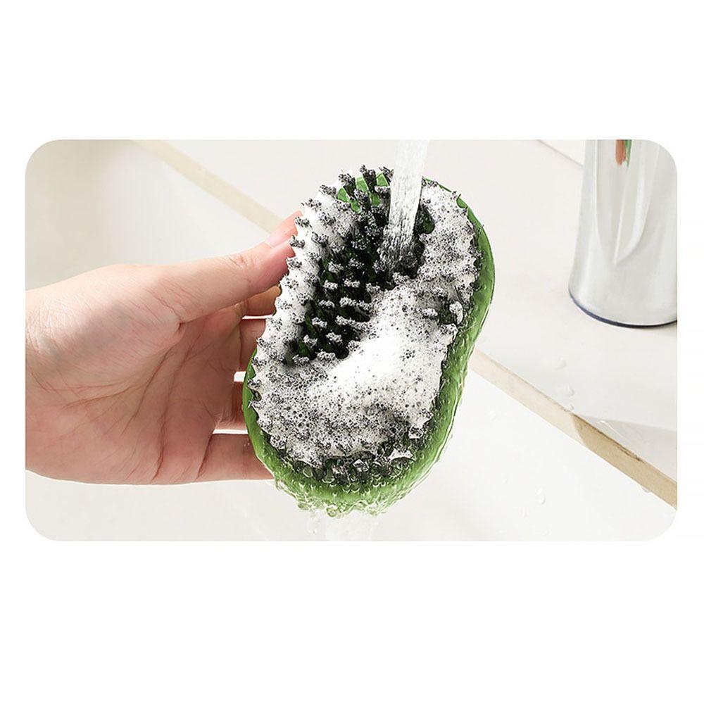 With Laundry Brush Soap Box Free Punching Bristle Cleaning Brush Soap Dish  Bathroom Accessories
