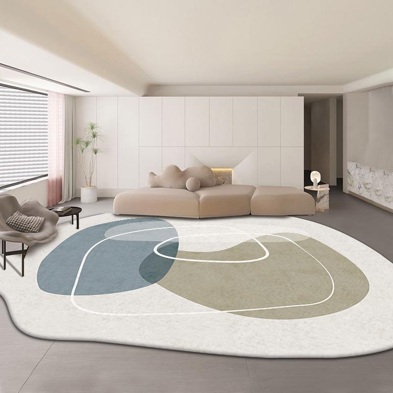 Cream Style Living Room Imitation Cashmere Carpet Comfortable Soft Bedroom Living Room Home Decor Office Floor Profiled Mat