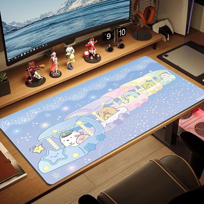 Sumikko Anime Color Mouse Pad Large Gaming Table Cushion Non-slip Laptop Tablet Big Mousepad XXL Mat Mini PC Playmat With Lock Edge