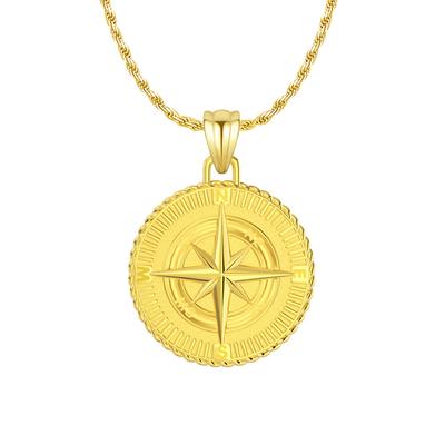 S925 prata esterlina estilo ins europeu e americano bússola colar versátil estilo curto personalizado para homens e mulheres