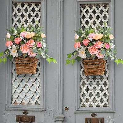 Spring Flowers Flower Basket Simulation Flower Outdoor Wedding Decoration Photography Shooting Props