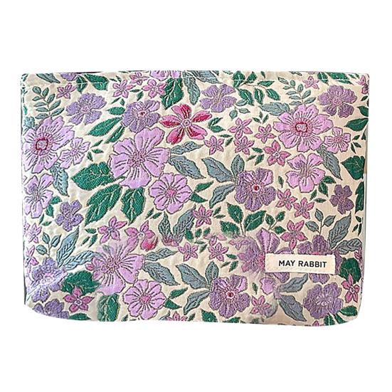 Estetyczna kosmetyczka w kwiaty kosmetyczka duża pojemność zapięcie na suwak wodoodporna damska kosmetyczka podróżna organizer na makijaż