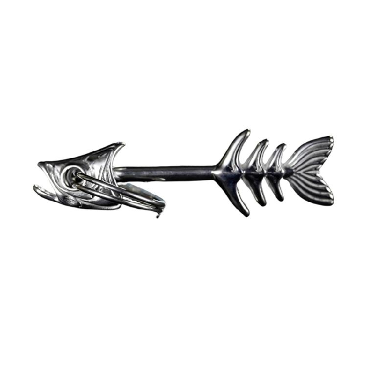 

Vintage Fish Bone Key Ring Detachable Hook Alloy Keychain Convenient Keyring For Keys Pendants Or Bags 1