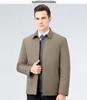 Men's High-Grade Cotton Padded Jacket - Autumn/Winter Stand-up Collar for Middle-aged Wear, Warm Outerwear.