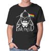 Unisex T-shirt z okrągłym dekoltem Różowy Grafika Freud Krótki rękaw Casualowy T-shirt