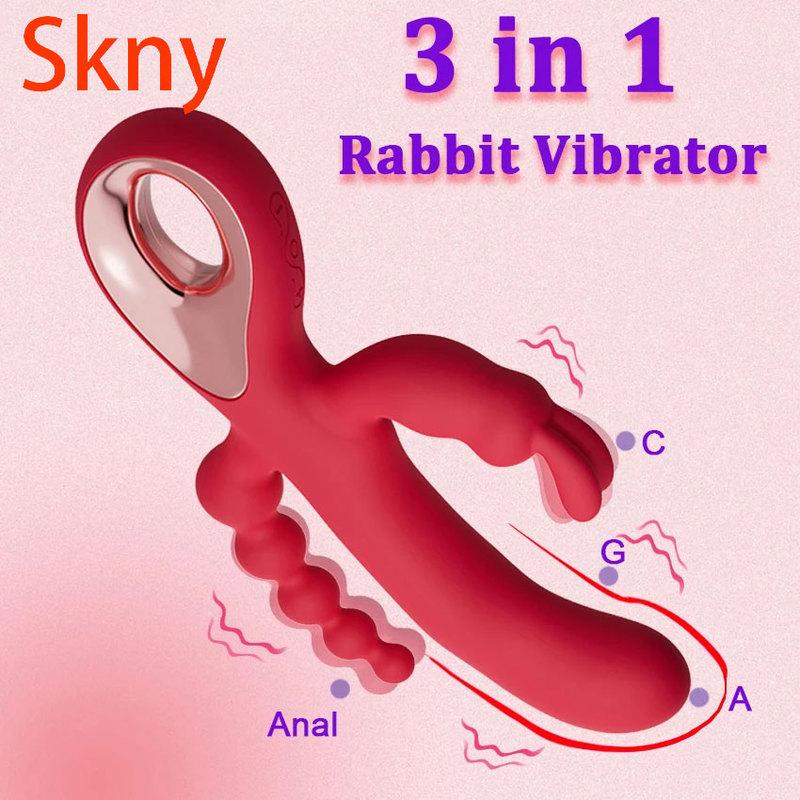 Powerful Dildo Rabbit Vibrator for Women G Spot Clitoris Stimulator Anal Plug Dildo Female Masturbation Sex Toys Adult Goods