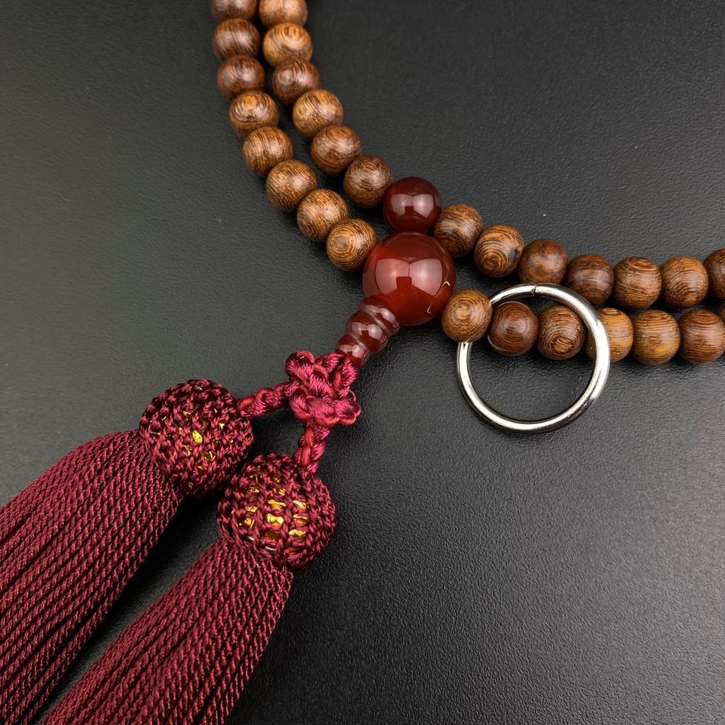 Myorenka Soto Zen Buddhist Formal Buddhist Prayer Gold Sandalwood Shaku Double with Prayer Bead Zen Buddhist Memorial Respect for the Aged Day Gift