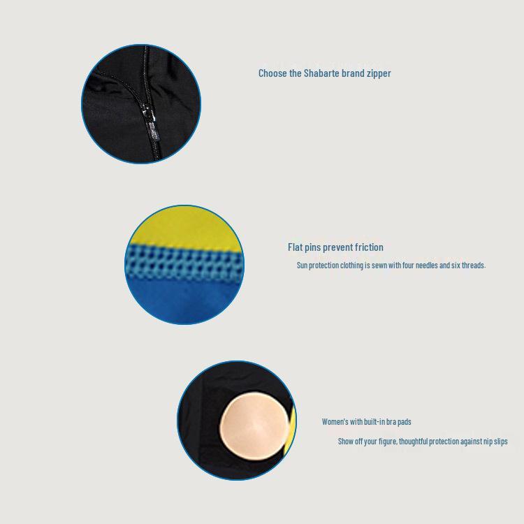 Sbart Damen Langarm Einteiler Badeanzug für Tauchen, Schnorcheln und Surfen – Übergröße Sonnenschutz Quallenanzug