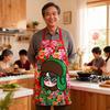 Red Festive Floral Parent-Child Sleeveless Kitchen Apron