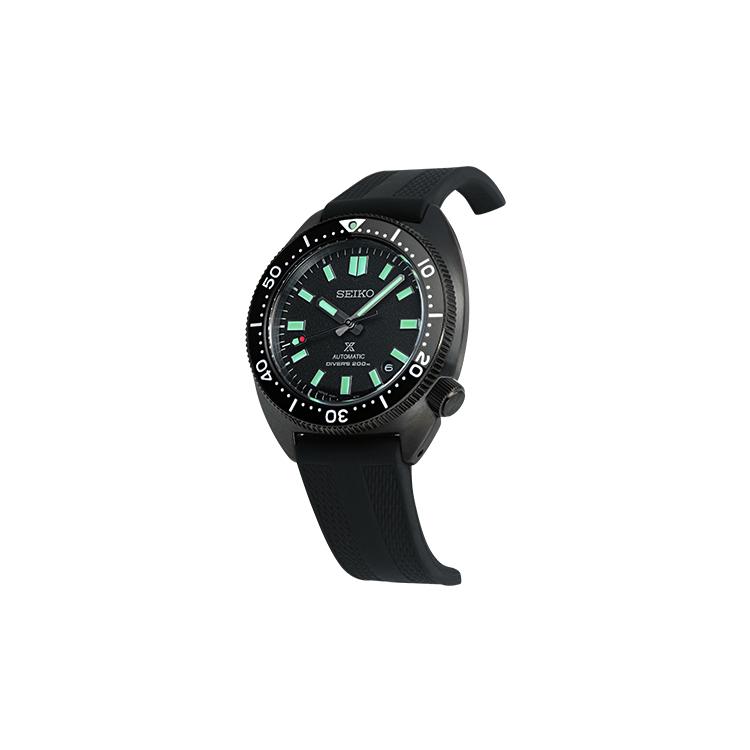 Seiko Prospe Collection Automatic Mechanical Movement Silicone Strap Watch Men's Watches Black Dial SPB335J1