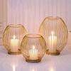 Metal Wire Cage Pillar Candle Holder Vintage Hollow Out Tea Light Holder for Fireplace Mantel Table Centerpiece