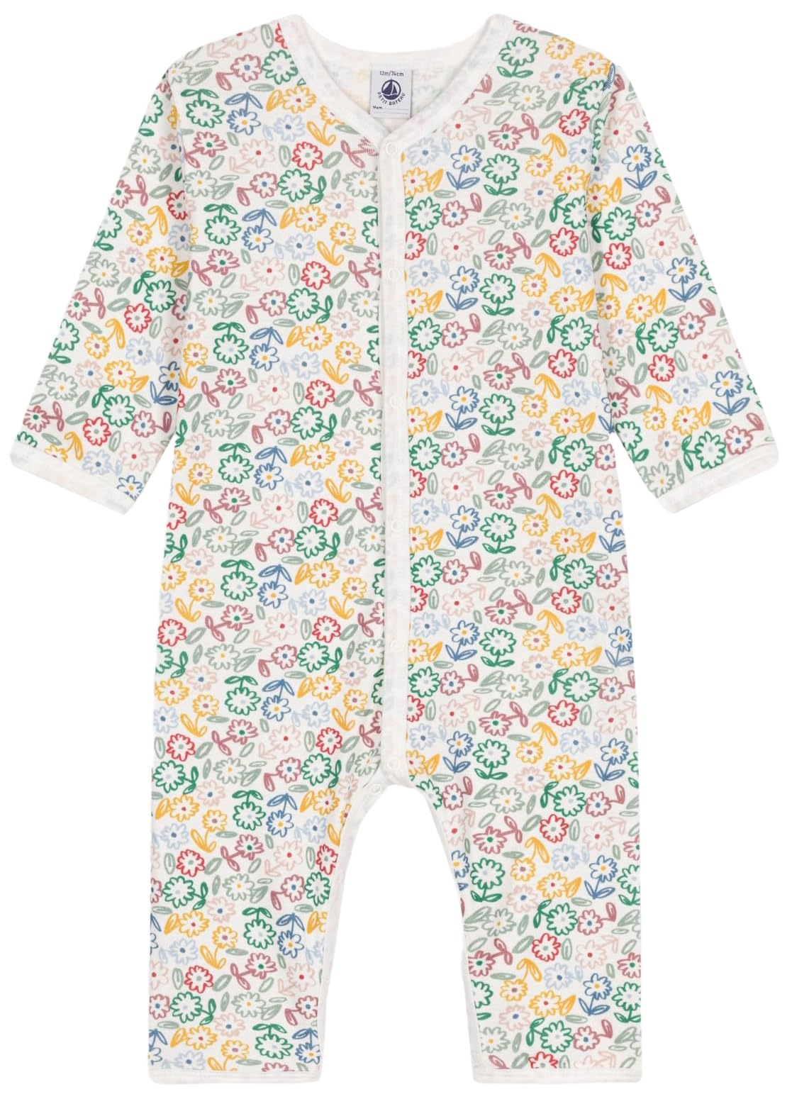 

Ромпер без ножек A0B9S 3 месяца 60 см [Petit Bateau] Молочный/Разноцветный