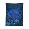 Mystical Blue Cat Tapestry Flat Print Starry Sky Floral Wall Hanging Dark Aesthetic Decor for Bedroom  Dorm Perfect Gift