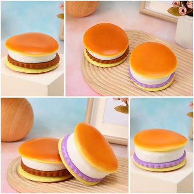 Creative Burger Squeeze Toy Soft Texture PU Decompression Food Simulation Relieve Stress Anxiety Stress Relieving Sensory Toys