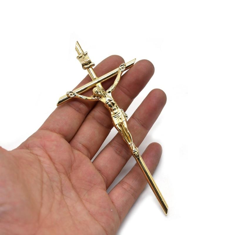 10pcs Crucifix Metal Wall Cross Decoration Religious Wall Catholic Gift Religious Christian Gift Handheld Cross Pendant