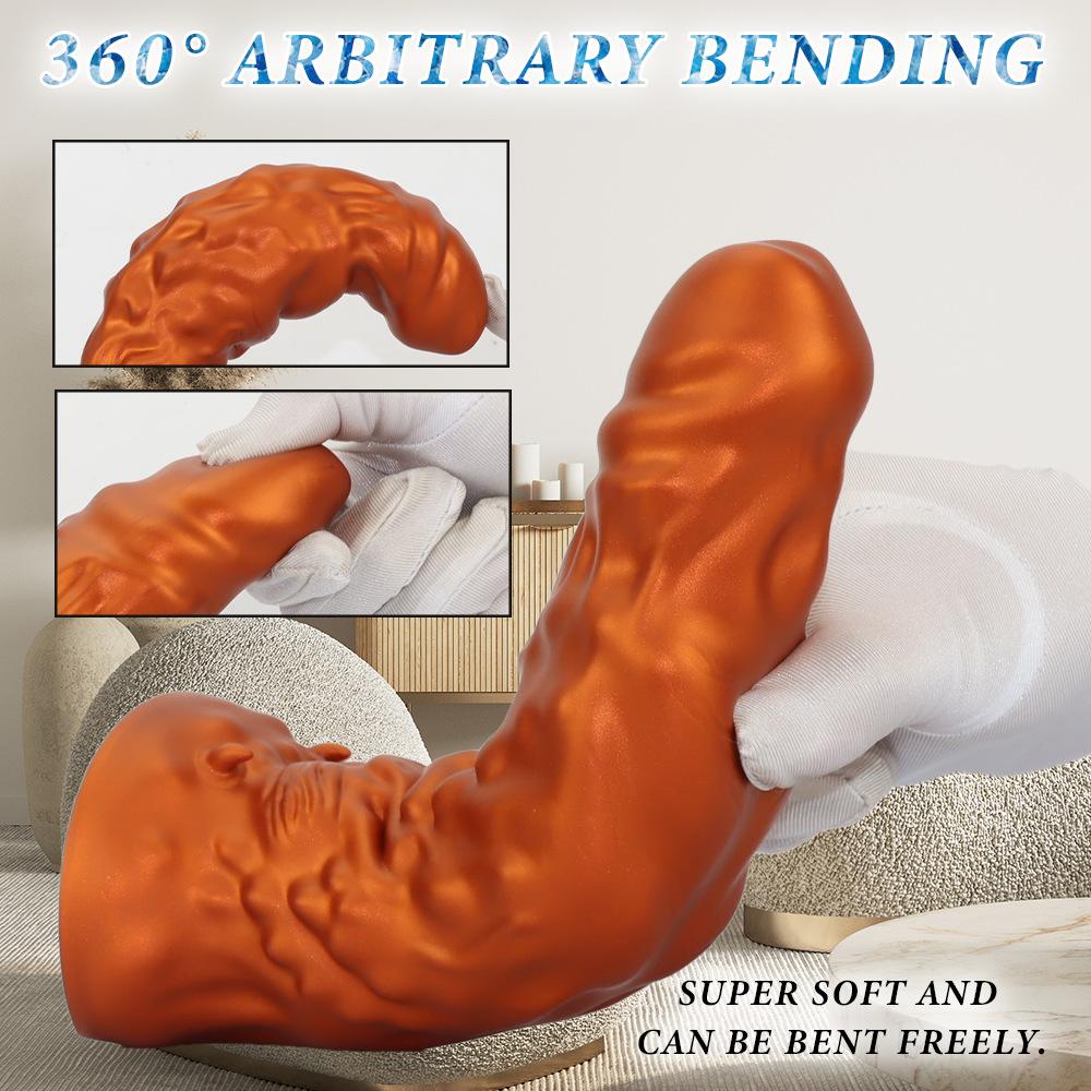 New Liquid Silicone Shaped Dildo Simulation Penis Soft Flesh Realistic Couple Flirting Chrysanthemum Massage Female Toy