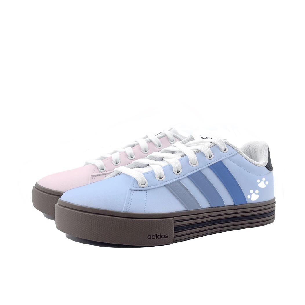 

Adidas Daily 4.0 Blue Pink Entangled Mismatched, Niche Design, Couple s, Campus Style White Sneakers Comfortable JR0077(Team641-) 36