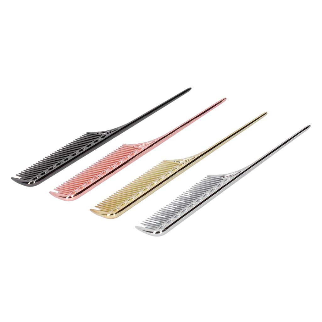 Professional FineTooth Tail Comb Portable Aluminum Hairdressing Salon Hair Care Styling Tools