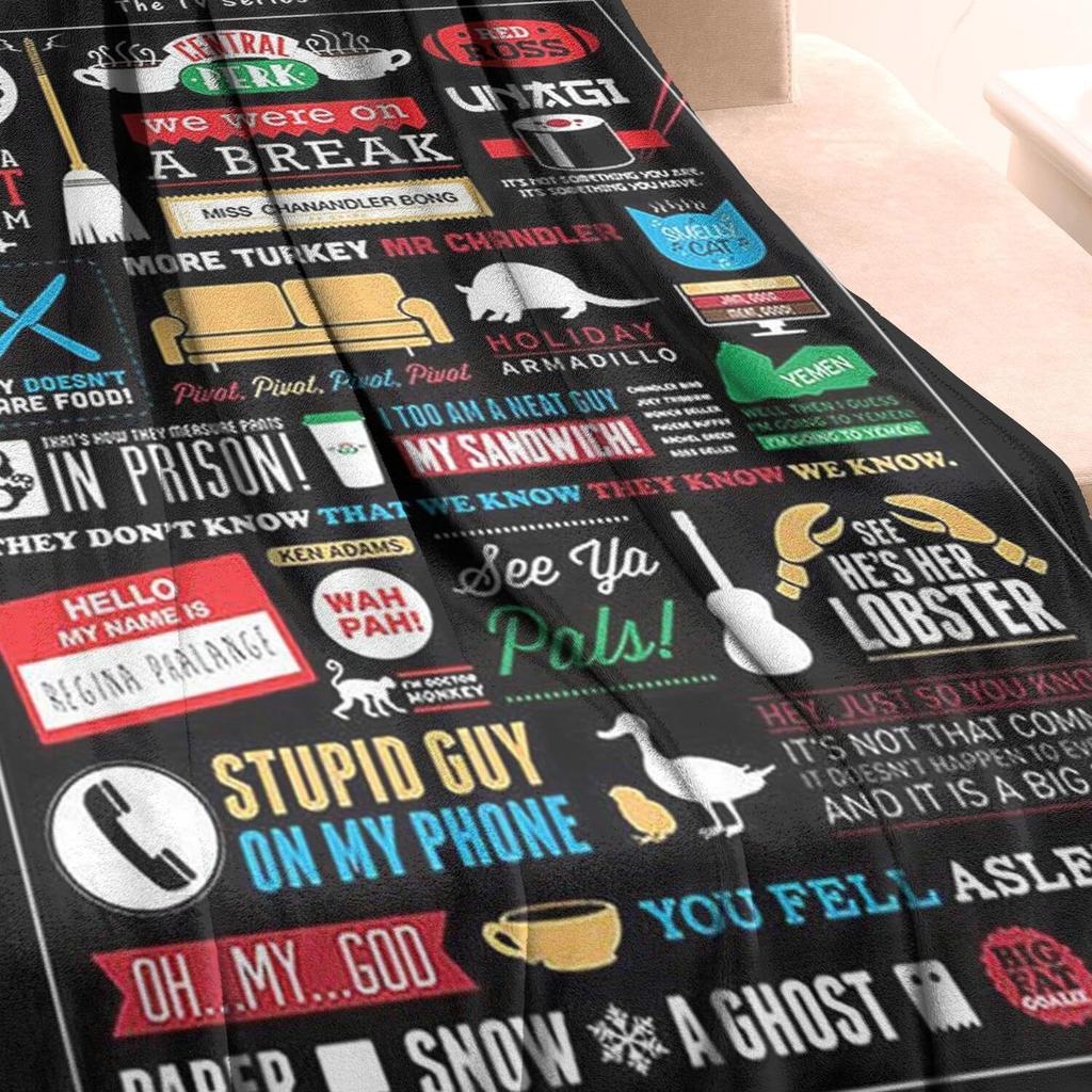 Giving Gifts As a Friend's Gesture Printed Blanket for Sofa Bed Travel Camping Living Room Office Conditioning Blanket
