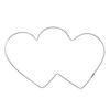 Steel Double Heart Cookie Cutter 9 Cm