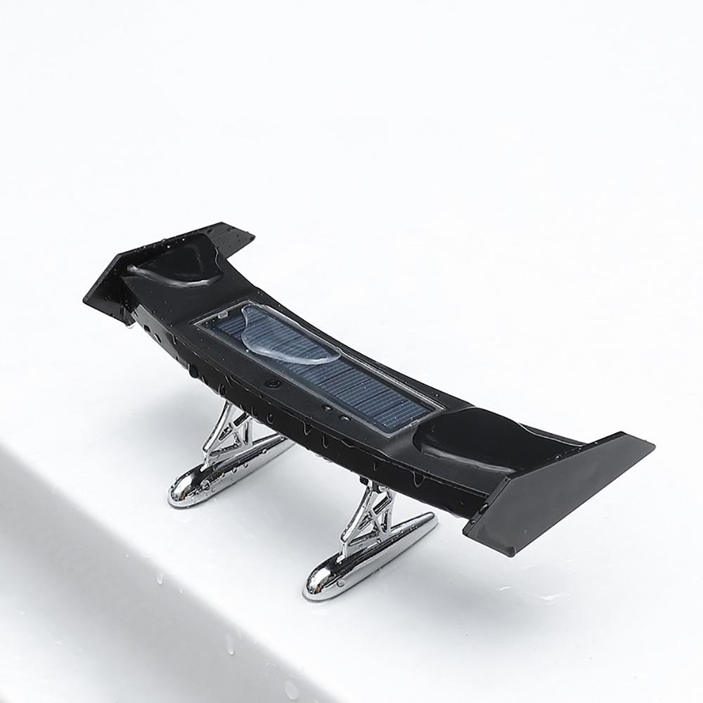 Universell Mini Solenergi LED Bakljus Bil Bakre Bagageutrymme Dekor Spoiler Vinge ABS