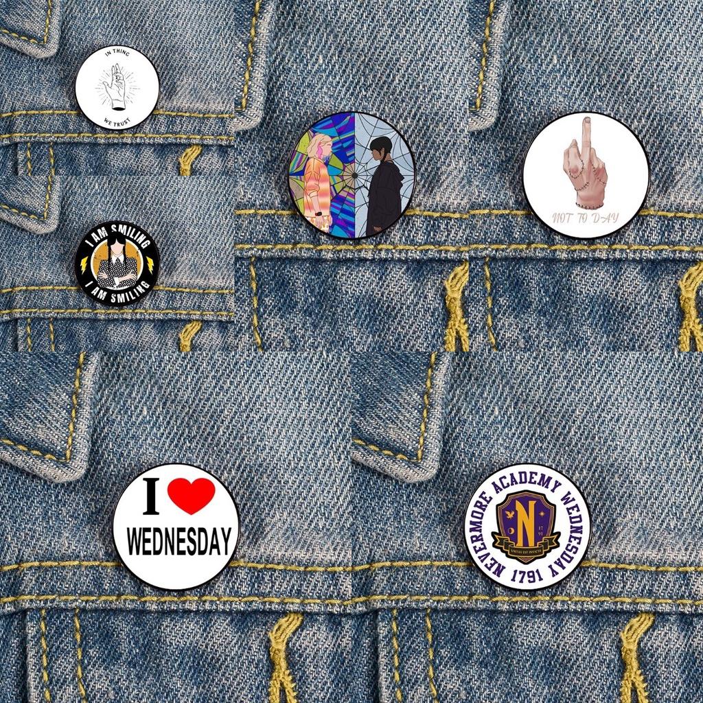 Wednesday Addams Brooch Thing Unique Badge For Dress Up