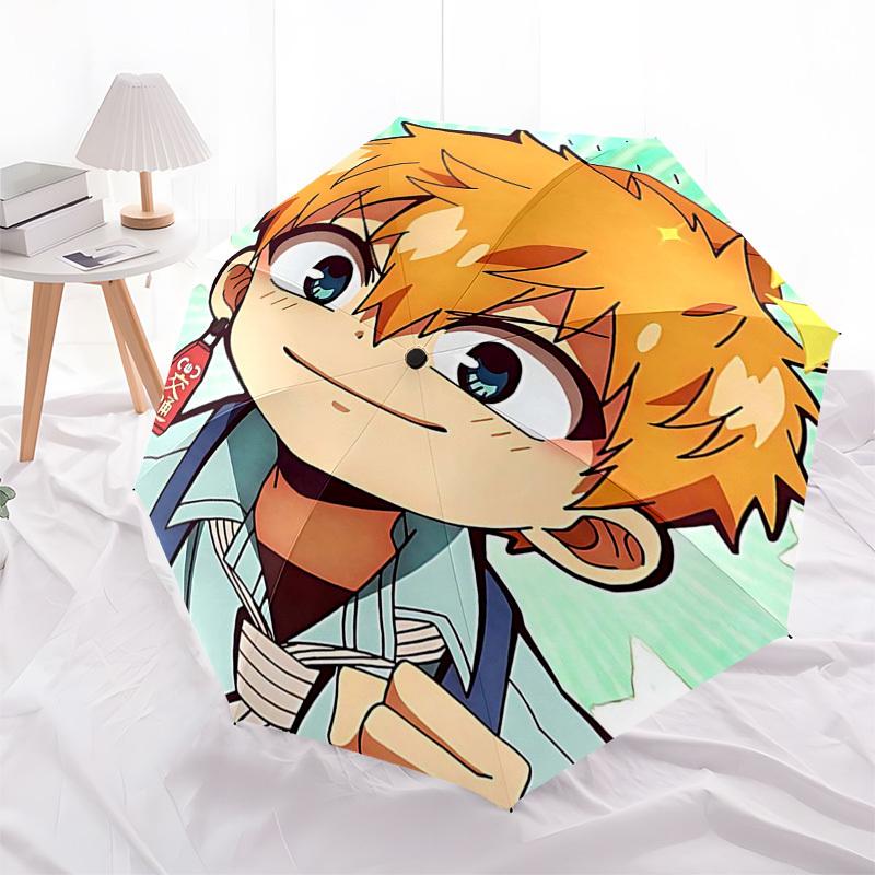 1pc Cute Anime Character Automatic Opening Folding Umbrella with COCO Traffic Tag 8 Bone Iron Frame, Outdoor, Festival Gift for Fans, Travelers, Daily