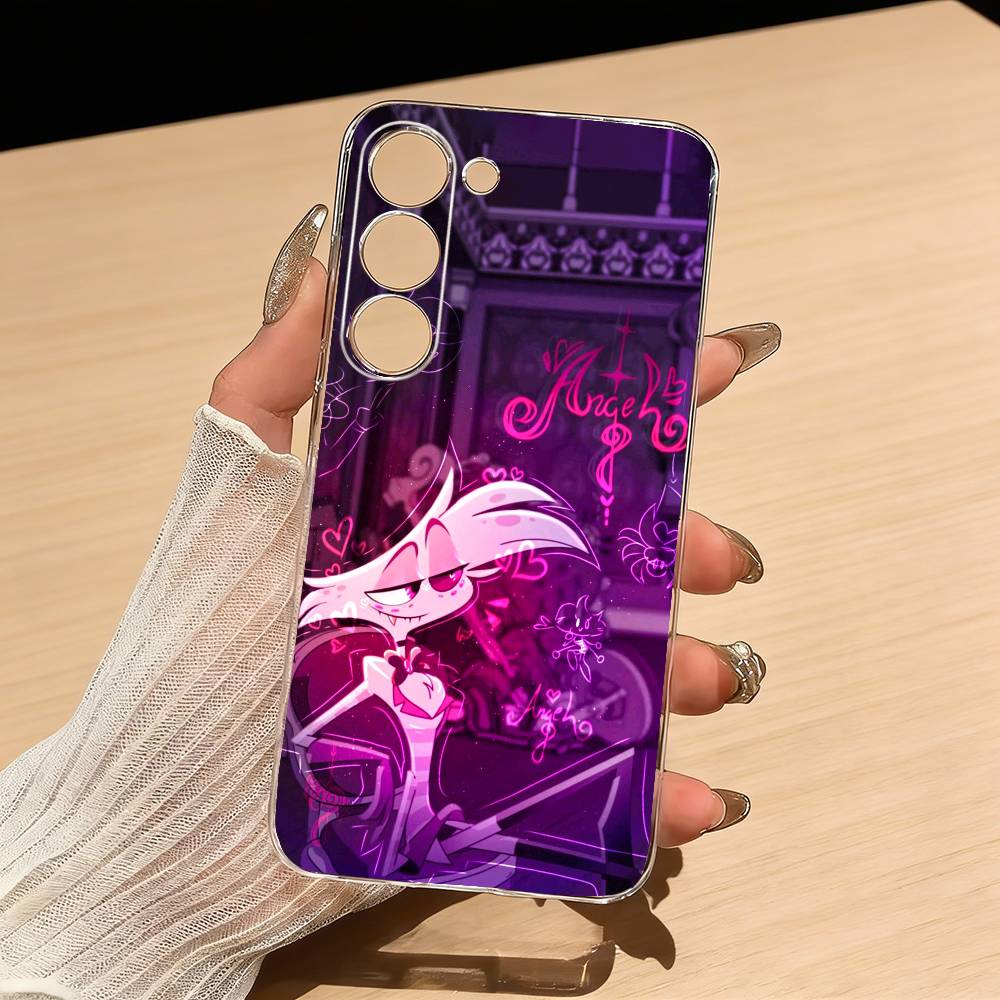 Angel Dust H-Hazbin H-Hotel Phone Case For Samsung S25,S24,S21,S22,S23,S30,Ultra,S20,Plus,Fe,Lite Transparent Cover
