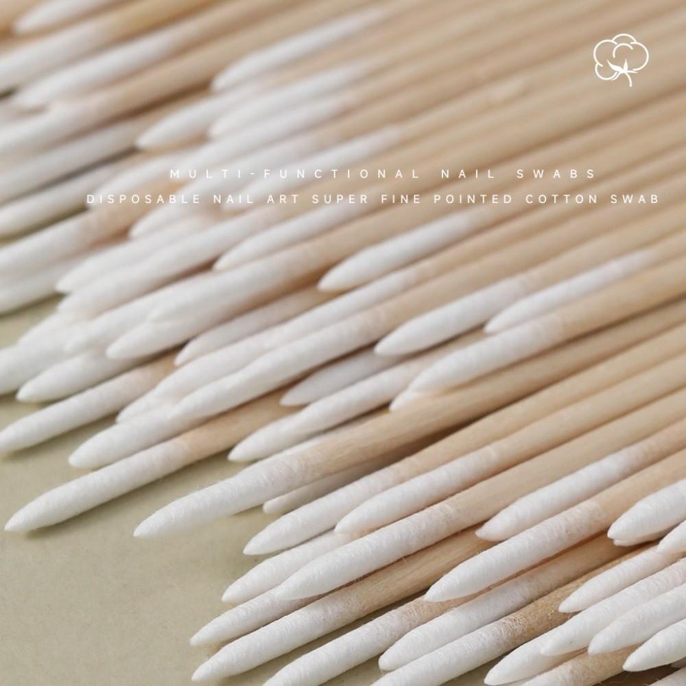 200 pcs Double-head Pointed Tip Cotton Swabs  Makeup Eyeliner Correction