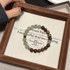 Natural Green Rutilated Quartz Agarwood Beaded Bracelet Women Vintage Chinese Style Handmade Jewelry Gift