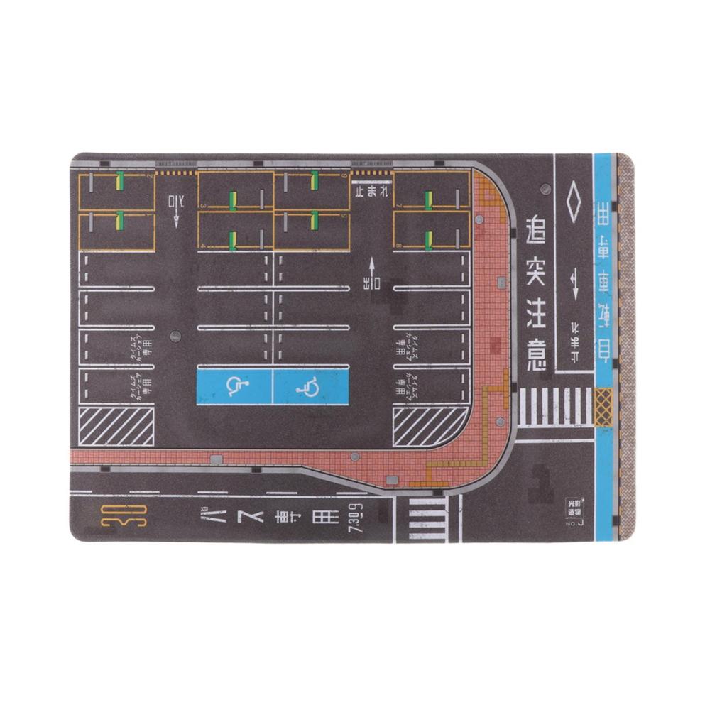 1:64 Parking Lot Mat Diorama Mouse Pad Car Scene Mat Mini Diecast Garage Model Building for Diecast Car Model Vehicle Scene Toy