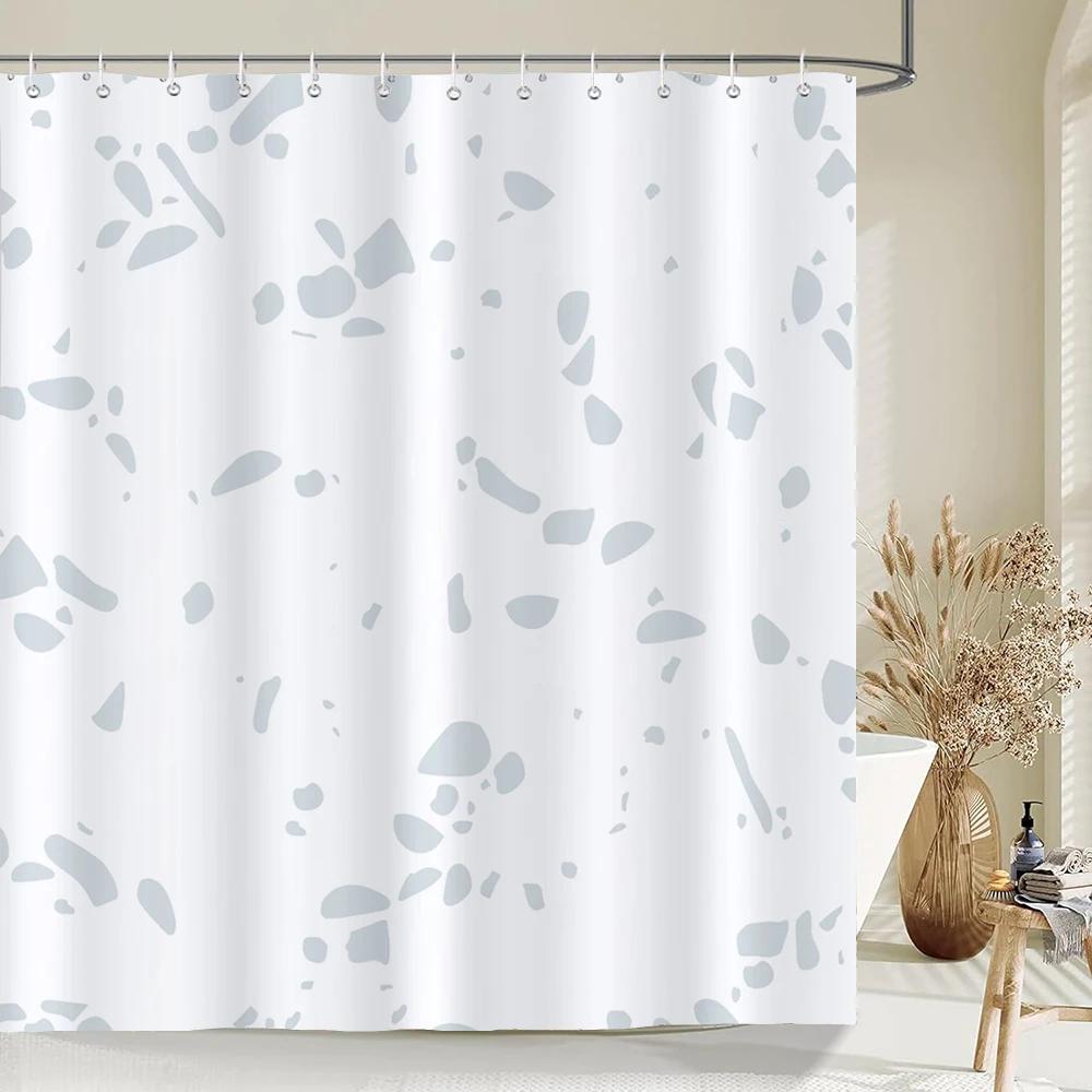 Modern Nordic Mosaic Pattern Shower Curtains Bathroom Polyester Bath Curtains Printing Shower Curtain Decor With Hooks Curtain