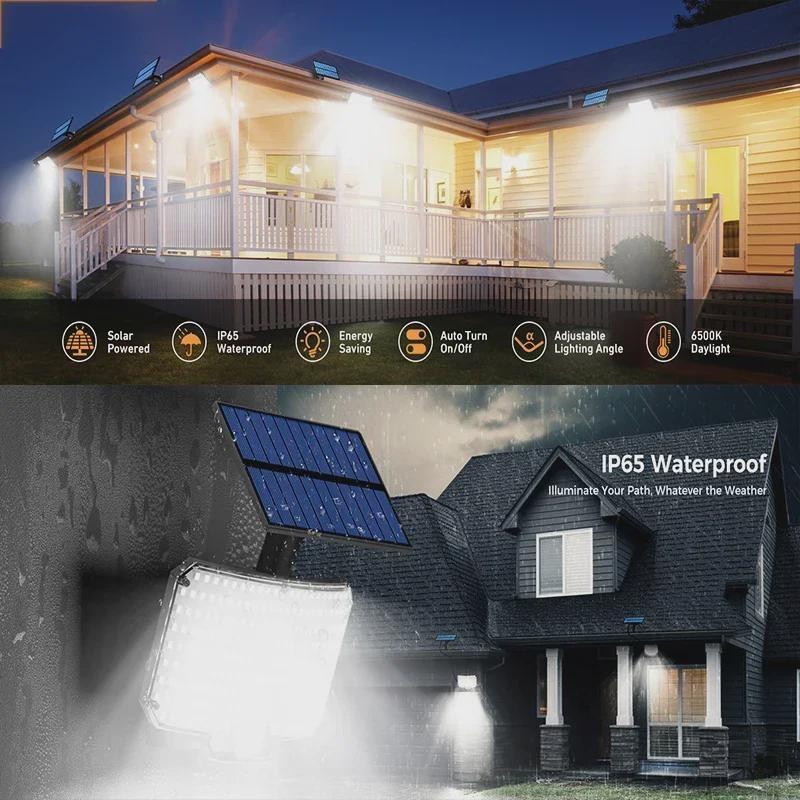 New Solar Light Outdoor Super Bright Motion Sensor Solar Strong Power LED Garden Wall Lamp IP65 Waterproof 3 Working Mode