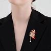 Elegant Vintage Butterfly Brooch With Rhinestones Accent For Women Fashion Animal Badge Wedding Party Accessory