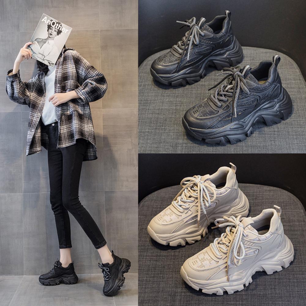 Fashion Casual Women's Shoes Spring/Summer New Dad Shoes Thick Sole Inner Height Increasing Sports Shoes Women Sneakers Women Luxury