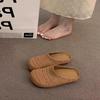 Hand-woven hollow breathable bag head half slippers women's summer sandals women's hole shoes platform women's shoes