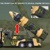 1/50 Alloy Military Missile Launch Vehicle Toys Cars Models Wheel Pull Back Rocket Launcher Light Sound Vehicles for Kids Gifts