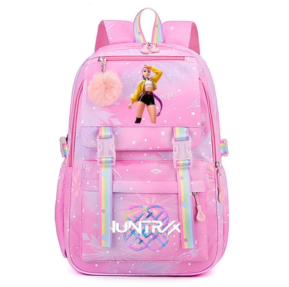 Niedlicher K-Pop Dämonenjäger Aufdruck Große Kapazität Wasserdichter Rucksack Teenger Schüler Mädchen Junge Schultasche Buchtasche Damen Große Kapazität Reisetasche