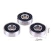 10pcs 608rs Wheel Bearings High Hardness Roller Skate Wheel Bearing Steel Sliding Bearing Deep Groove for Skateboard Scooter Car