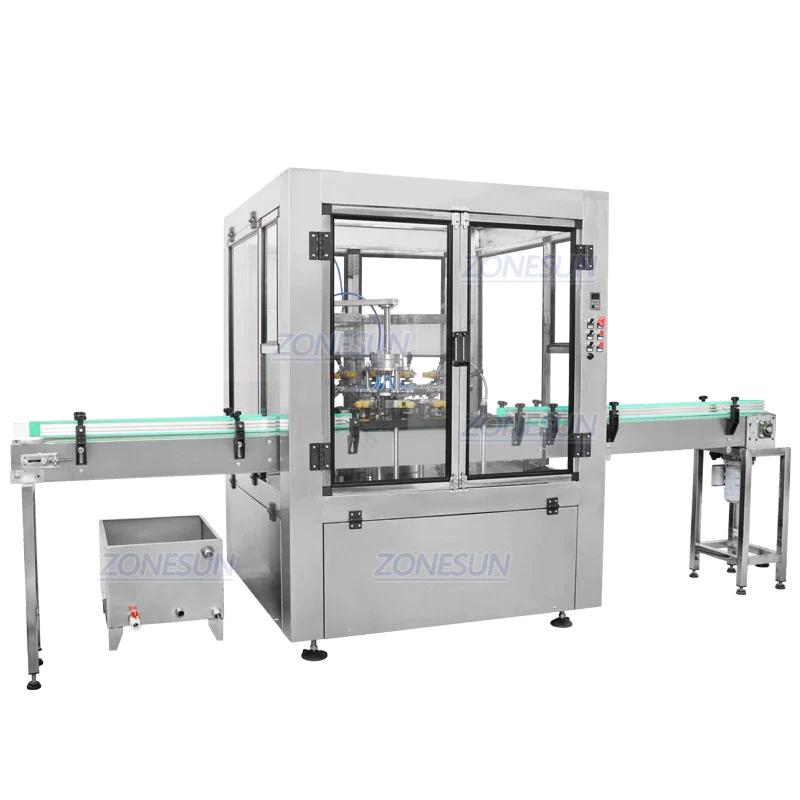 ZONESUN ZS-WB12 Milk Rotary Wine Plastic Small Semi Automatic Pet Recycle Glass Bottle Washing Cleaning Machine