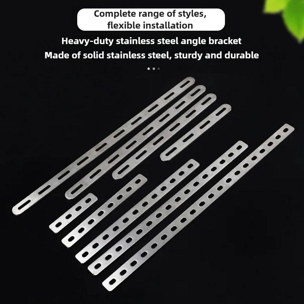 1Pcs New Straight Brace Angle Bracket Flat Mending Connection Plate Stainless Steel Fastener Fixing Connector
