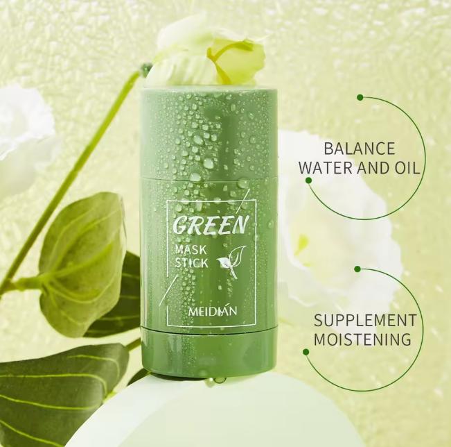 Green Tea Oil Control Cleaning Solid Facial Mask Stick Deep Cleaning Wipe Mud Mask