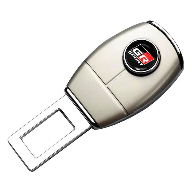 1/2PCS Car Seat Belt Clip Extension Plug Buckle Car Accessories for Toyota TRD GR C-hr Prado Rav4 Yaris Hilux Prius Avensis Corolla Camry