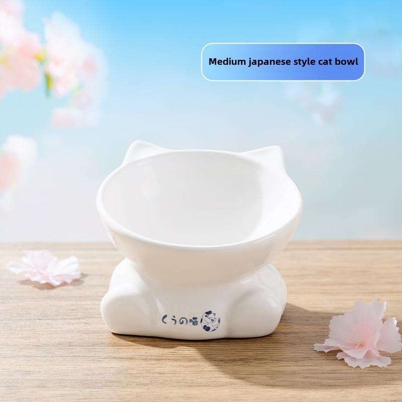 

Милая керамическая миска для домашних животных в виде румяного медведя, миска для кормления кошек, миска для воды для собак, миска для еды большого диаметра, миска с косым ртом, товары для кошек