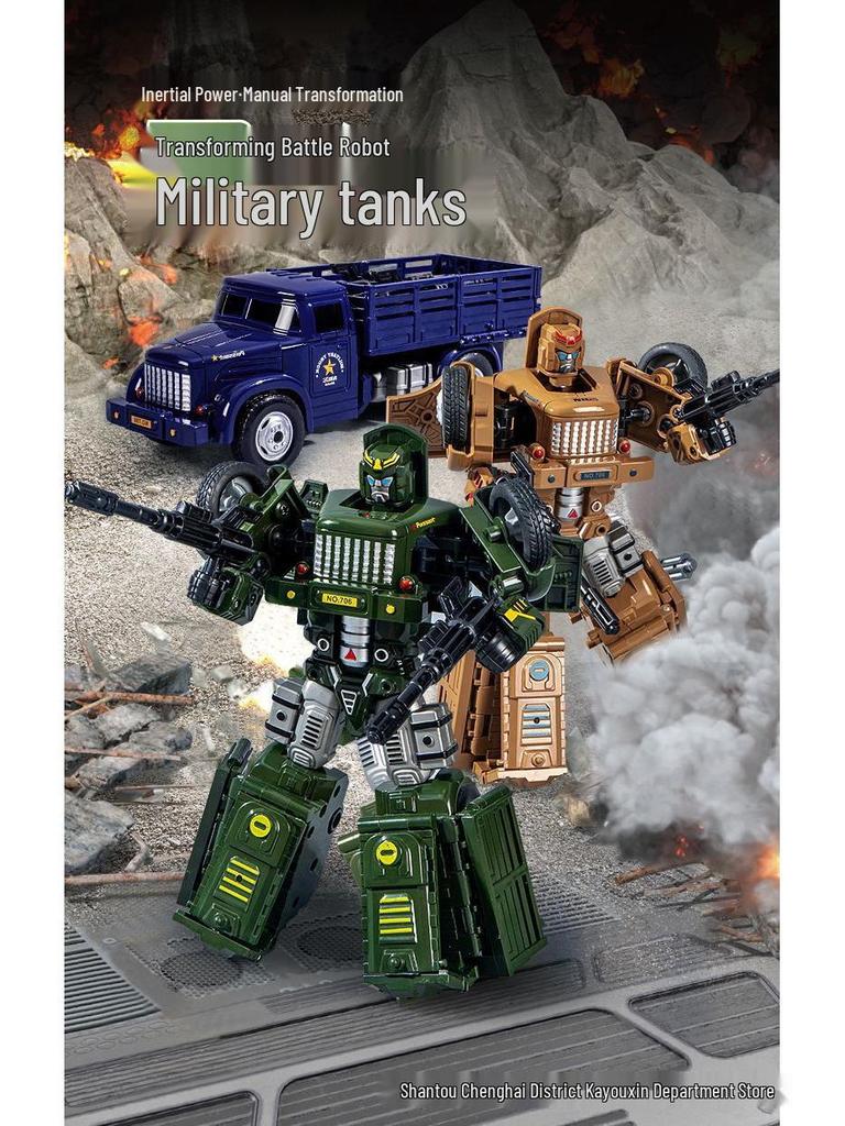 Transforming Robot Truck Toy: Inertial Transporter for Kids